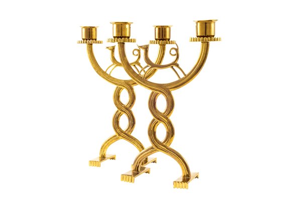 Candelabras by Franz Hagenauer for Werkstatte Hagenauer, 1928, Set of 2-TJY-1246702