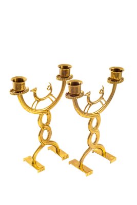 Candelabras by Franz Hagenauer for Werkstatte Hagenauer, 1928, Set of 2-TJY-1246702