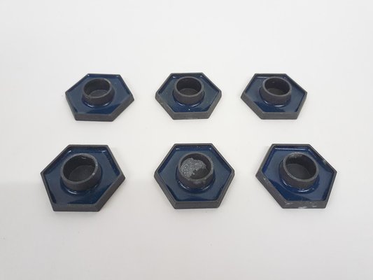 Candle Holders from Paro Monster Beskyttet, Denmark, 1960s, Set of 6-ZO-1076505