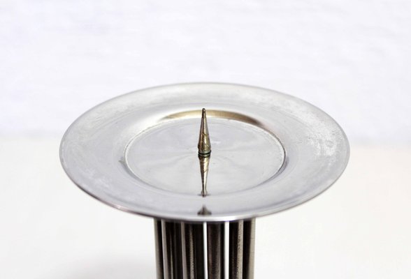 Candleholder in Silver Metal, 1970s-BQF-1822673