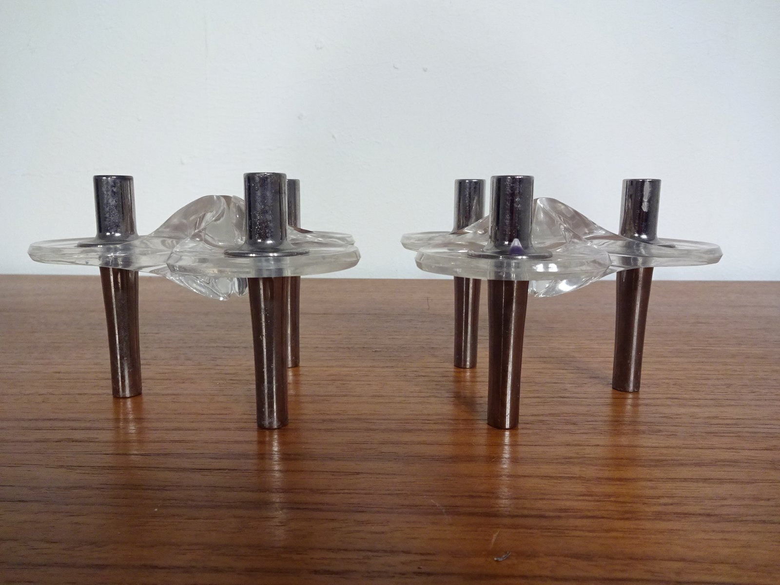 Candleholders by Ceasar Stoffi & Fritz Nagel for BMF, 1960s, Set of 2