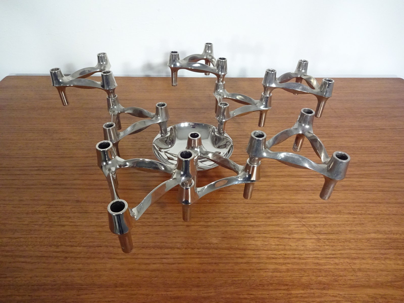 Candleholders by Ceasar Stoffi & Fritz Nagel for BMF, 1960s, Set of 9