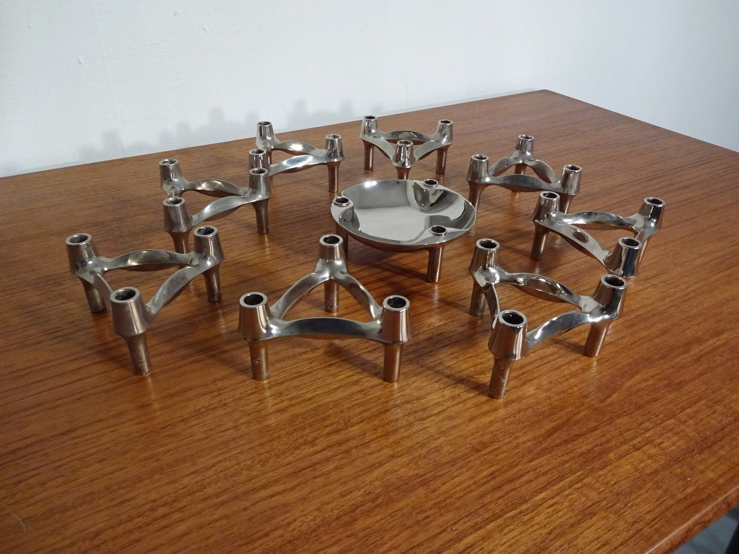 Candleholders by Ceasar Stoffi & Fritz Nagel for BMF, 1960s, Set of 9