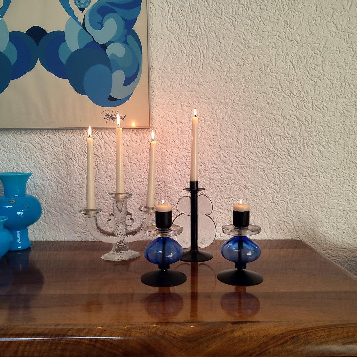 Candleholders by Erik Höglund for Boda, 1960s, Set of 2