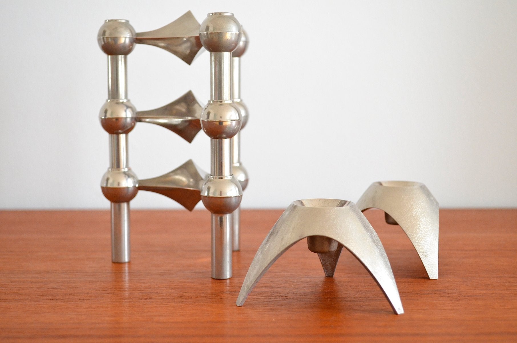 Candleholders by Fritz Nagel & Ceasar Stoffi for Bmf, 1962, Set of 5