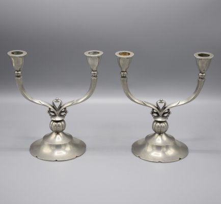 Candleholders by Ib Just Andersen for Gab, 1930, Set of 2-RNM-1806306