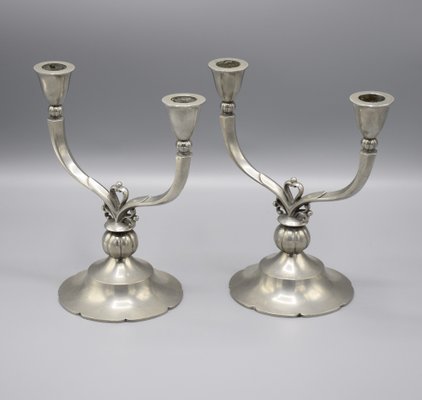 Candleholders by Ib Just Andersen for Gab, 1930, Set of 2-RNM-1806306