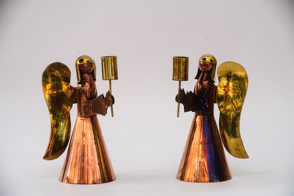 Candleholders in Angel Shape, Vienna, 1950s, Set of 2-SPD-1794522