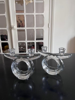 Candleholders in Crystal, Set of 2-AVC-1334947