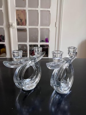 Candleholders in Crystal, Set of 2-AVC-1334947