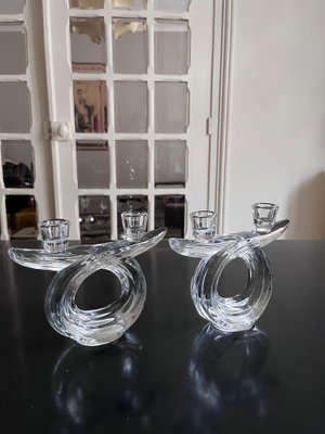 Candleholders in Crystal, Set of 2-AVC-1334947