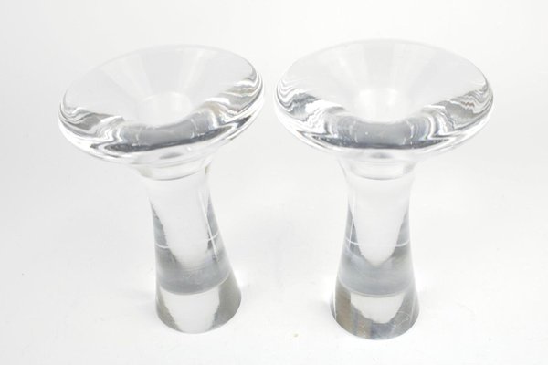 Candleholders in Glass by Tapio Wirkkala, Set of 2-HYQ-1226126