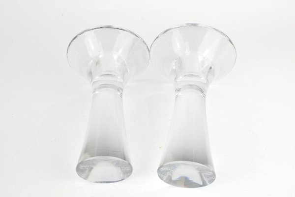 Candleholders in Glass by Tapio Wirkkala, Set of 2-HYQ-1226126