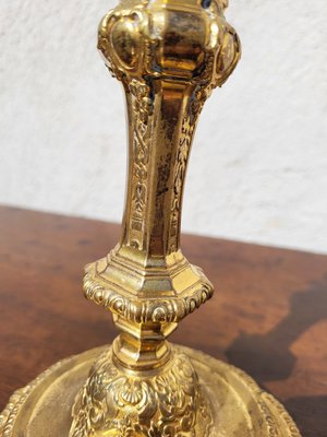 Candleholders in Mercury-Gilt Bronze, Set of 2-SYQ-2041813