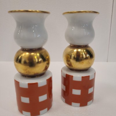 Candleholders Model Capri by Bernardaud, Limoges, France, 1990s, Set of 2-NUC-2040517