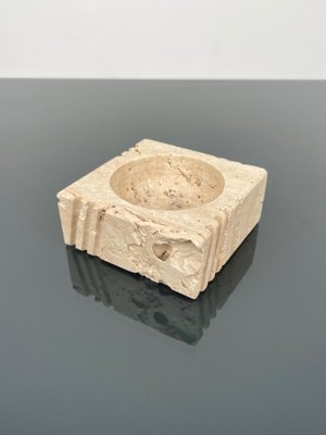 Candleholders or Ashtrays in Travertine from Fratelli Mannelli, Italy, 1970s, Set of 2-LYQ-1288548