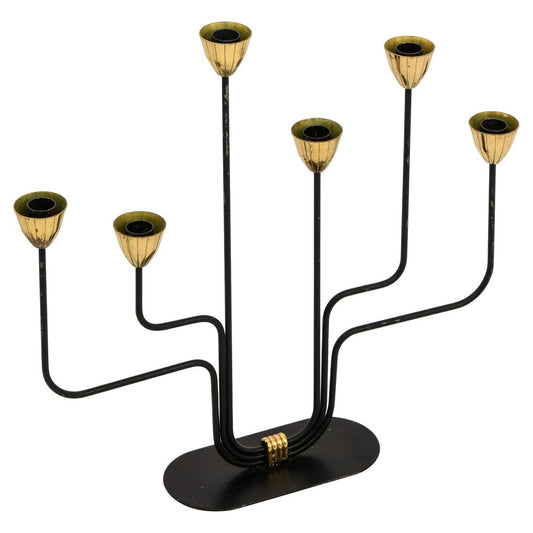 Candlestick by Gunnar Ander for Ystad Metall, Sweden