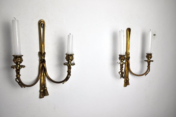 Candlesticks in Brass, France, 1970s, Set of 2-EJE-960595