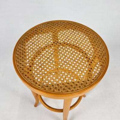 Cane and Bentwood Barstool, Austria, 1940s-RMX-1801069