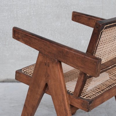 Cane and Teak Office Chair by Pierre Jeanneret-JRP-1137398