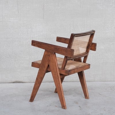 Cane and Teak Office Chair by Pierre Jeanneret-JRP-1137398