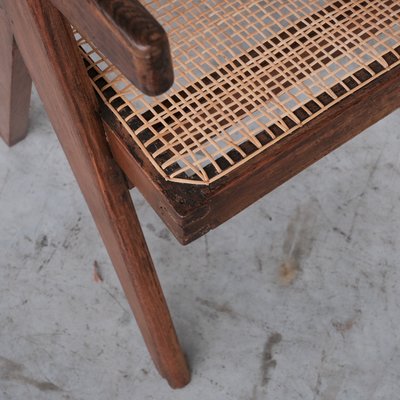 Cane and Teak Office Chair by Pierre Jeanneret-JRP-1137398