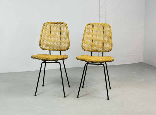 Cane Chairs by Dirk Van Sliedregt for Rohé Noordwolde, 1950s, Set of 2