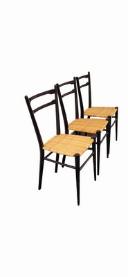 Cane Chairs in the style of Gio Ponti, Set of 3-LDW-1813625