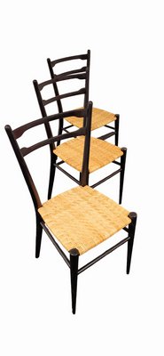 Cane Chairs in the style of Gio Ponti, Set of 3-LDW-1813625