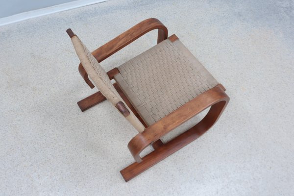 Cantilever Lounge Chair attributed to Giuseppe Pagano, 1940s-ZQ-2040502