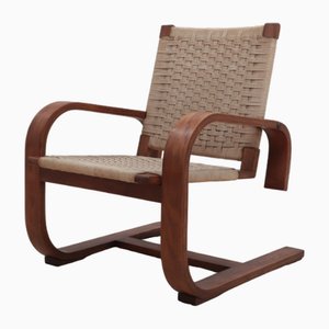 Cantilever Lounge Chair attributed to Giuseppe Pagano, 1940s-ZQ-2040502