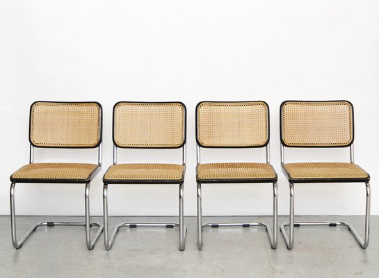 Cantilever S32 Chairs by Marcel Breuer for Thonet, 1980s, Set of 4-XE-1824237