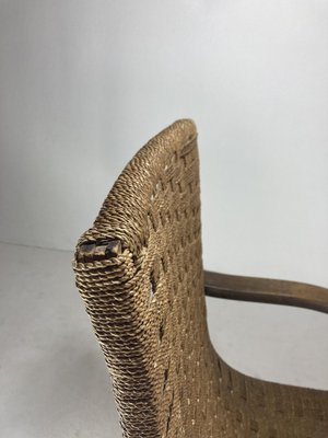 Cantilever Wicker Cord Chair, 1930s-BHG-1818771