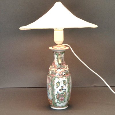 Cantonese Rose Porcelain Table Lamp-AOU-1697963