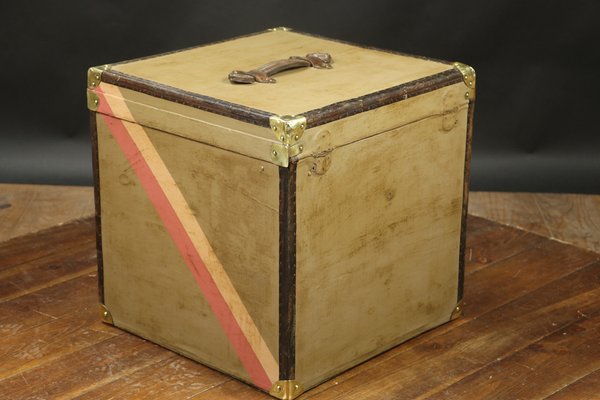 Canvas and Leather Hat Trunk-EMZ-1209203