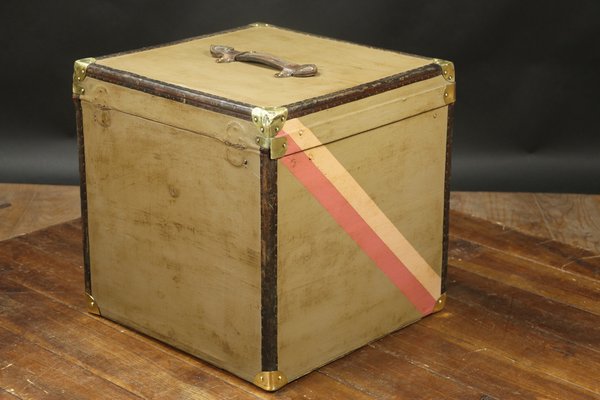 Canvas and Leather Hat Trunk-EMZ-1209203