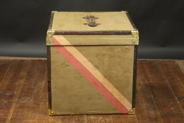 Canvas and Leather Hat Trunk-EMZ-1209203