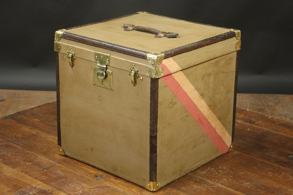 Canvas and Leather Hat Trunk-EMZ-1209203