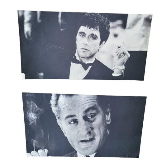 Canvas Prints of Al Pacino in Scarface & Robert DeNiro, Set of 2