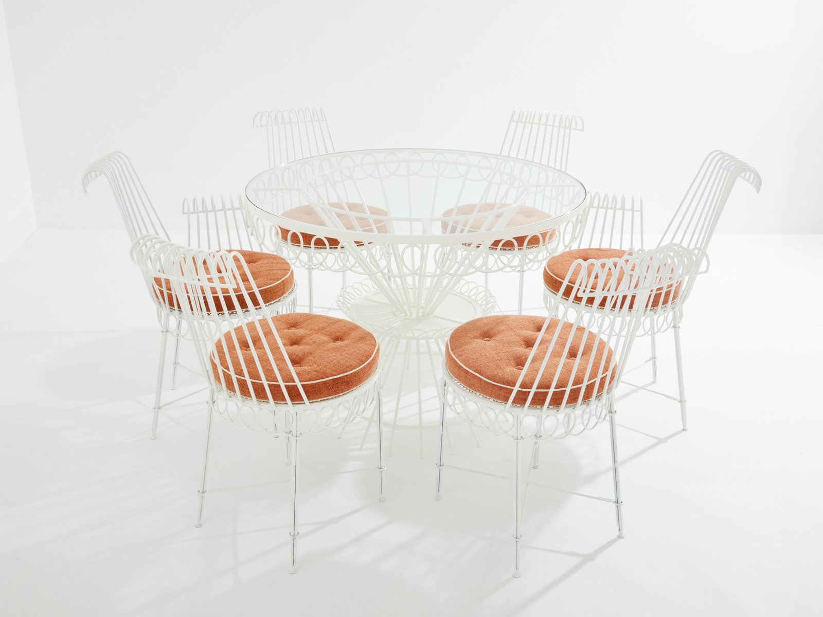 Cap Dail Complete Dining Set from Mathieu Matégot, 1950s, Set of 7