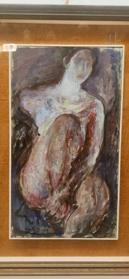 Capaldo, Nude Woman, 1970s, Oil on Canvas, Framed-QLH-1742606