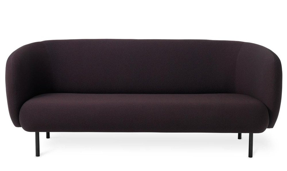 Caper 3 Seater Sofa in Eggplant Sprinkles by Warm Nordic