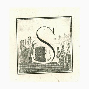 Capital Letter S, Antiquities of Herculaneum Exposed, Etching, 18th Century-ZCI-2025069