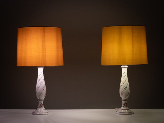 Capodimonte Ceramic Italian Table Lamps, 1960s, Set of 2-GCG-2032338