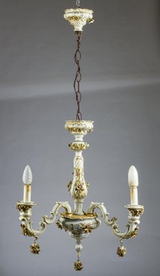 Capodimonte Chandelier, Italy, 1950s-RAQ-1360591