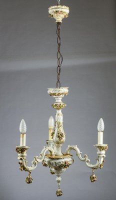 Capodimonte Chandelier, Italy, 1950s-RAQ-1360591