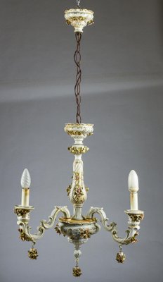 Capodimonte Chandelier, Italy, 1950s-RAQ-1360591