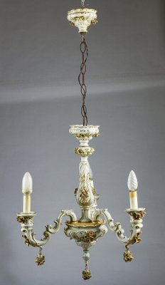 Capodimonte Chandelier, Italy, 1950s-RAQ-1360591