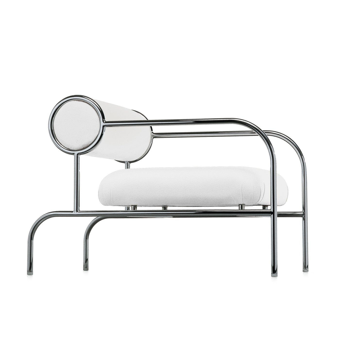 SOFA WITH ARMS - Armchair with tubular metal structure