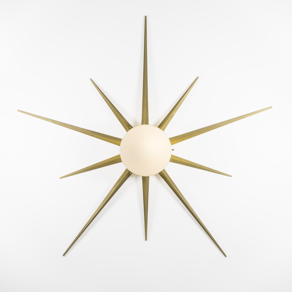 Capri Solare Collection Chrome Lucid Ceiling or Wall Lamp from Design for Macha